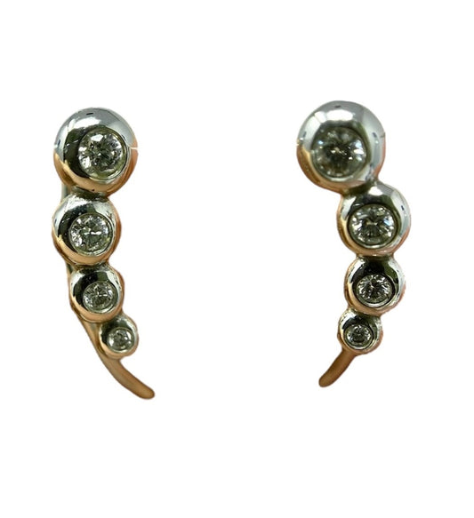 18 Karat Weißgold Ohrstecker Brillanten Besetzt | 18K/750 Georg Jensen