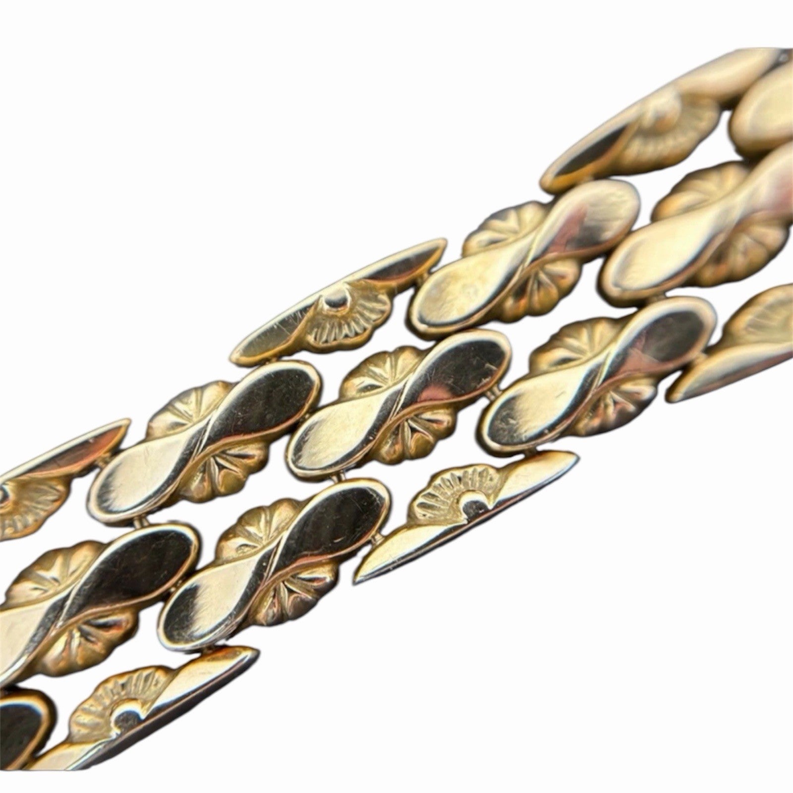 Gelbgold Vintage Goldarmband Damen 14K/585 16cm 13mm