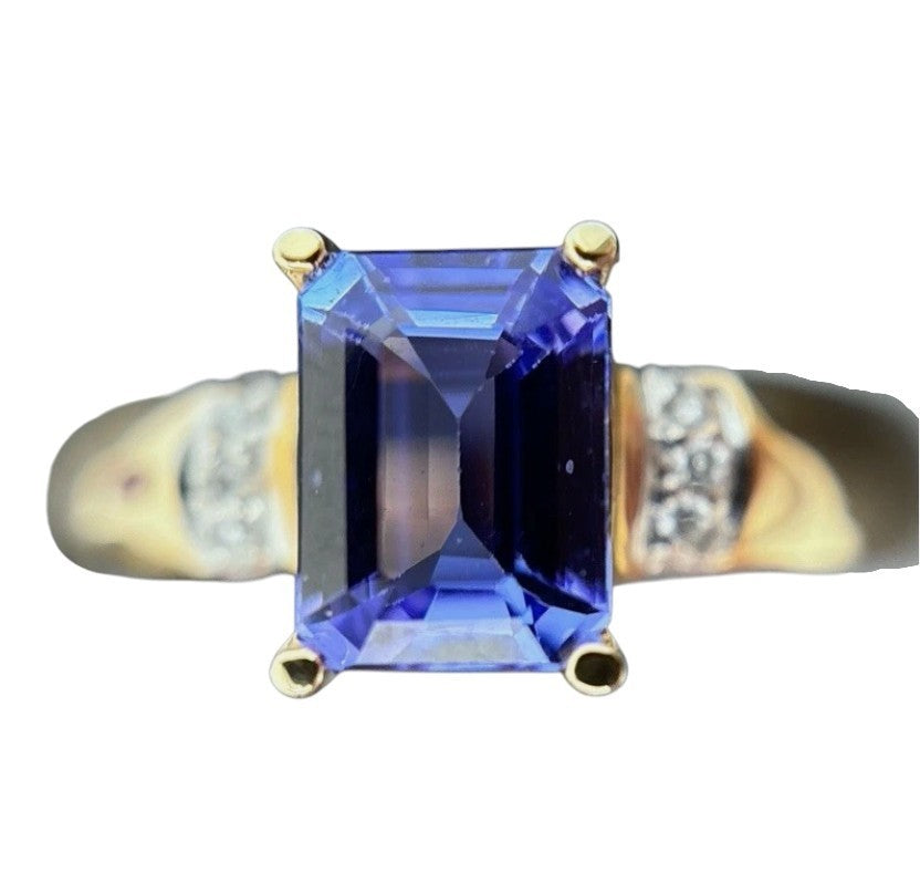 585 Gold Ring Tansanit 1,5ct Solitärring 14K
