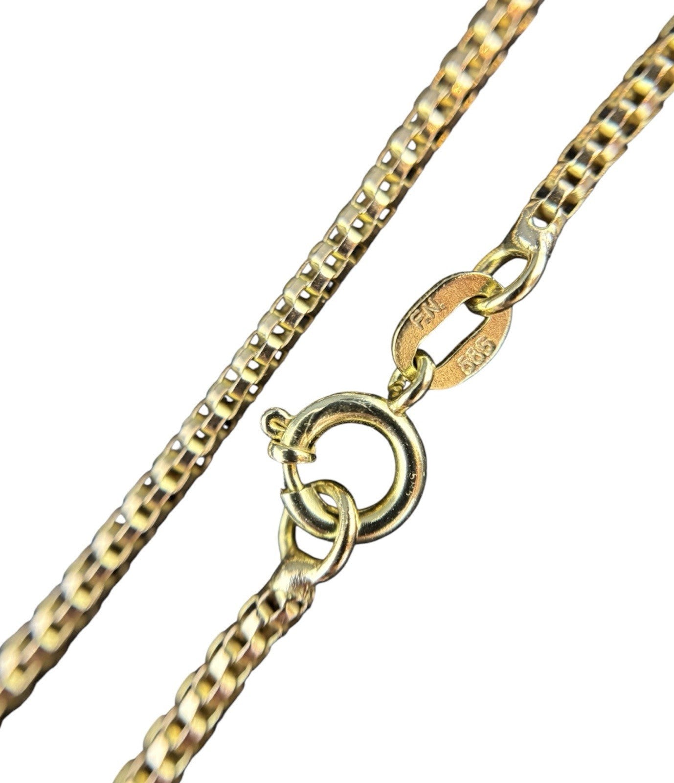 585 Gold Halskette Venezianerkette Stegpanzerkette 88cm 1,9mm 14K