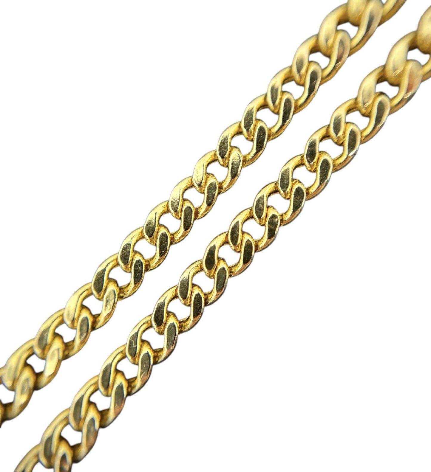 585 Gold Halskette Panzerkette 51cm 4,5mm glänzend Massiv 14K