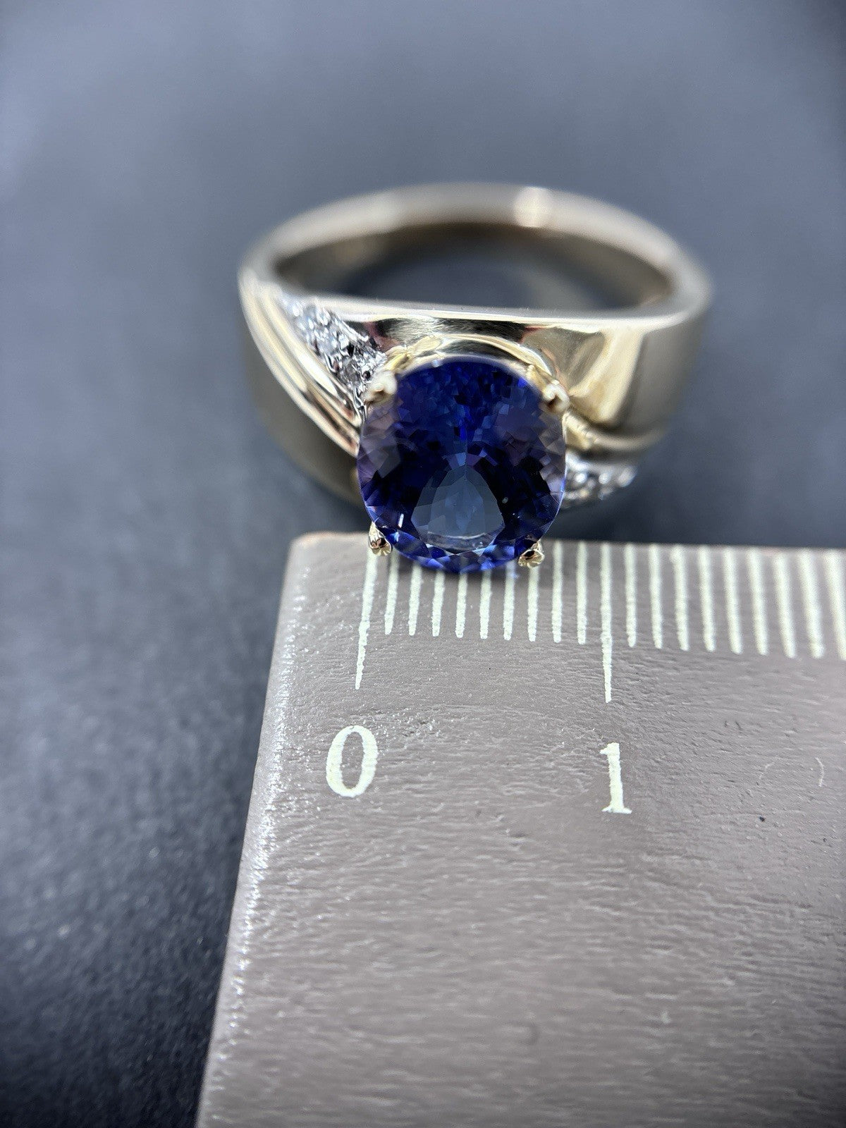 585 Gold Ring Tansanit 4ct Solitärring Harry Ivens 14K