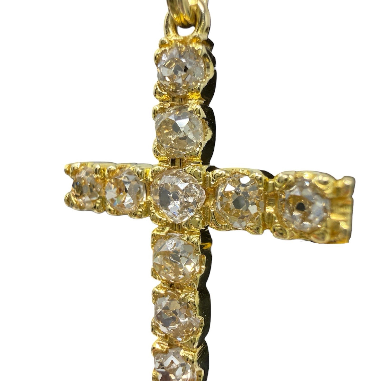 585 Gold Anhänger Kreuz mit Brillanten 8K