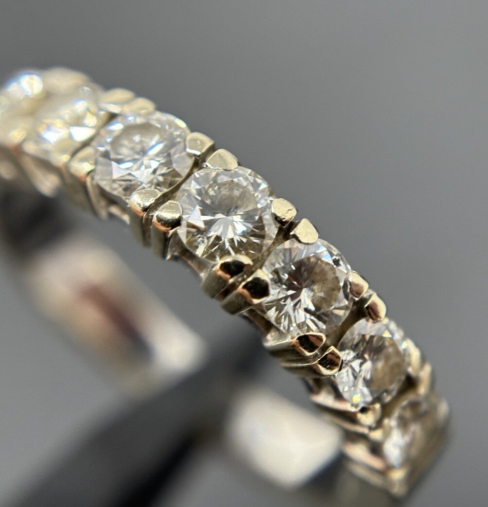 585 Gold Ring Brillantring Memory 1,0 Carat Weißgold Gr. 56 14K