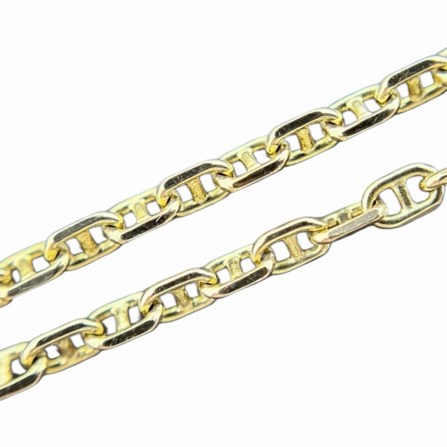 585 Gold Halskette Stegpanzerkette 40cm ca. 1,5mm glänzend 14K