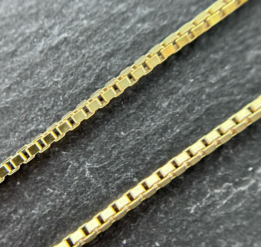 Gelbgold Kette Venezianerkette 42cm 1mm 8K/333 massiv glänzend