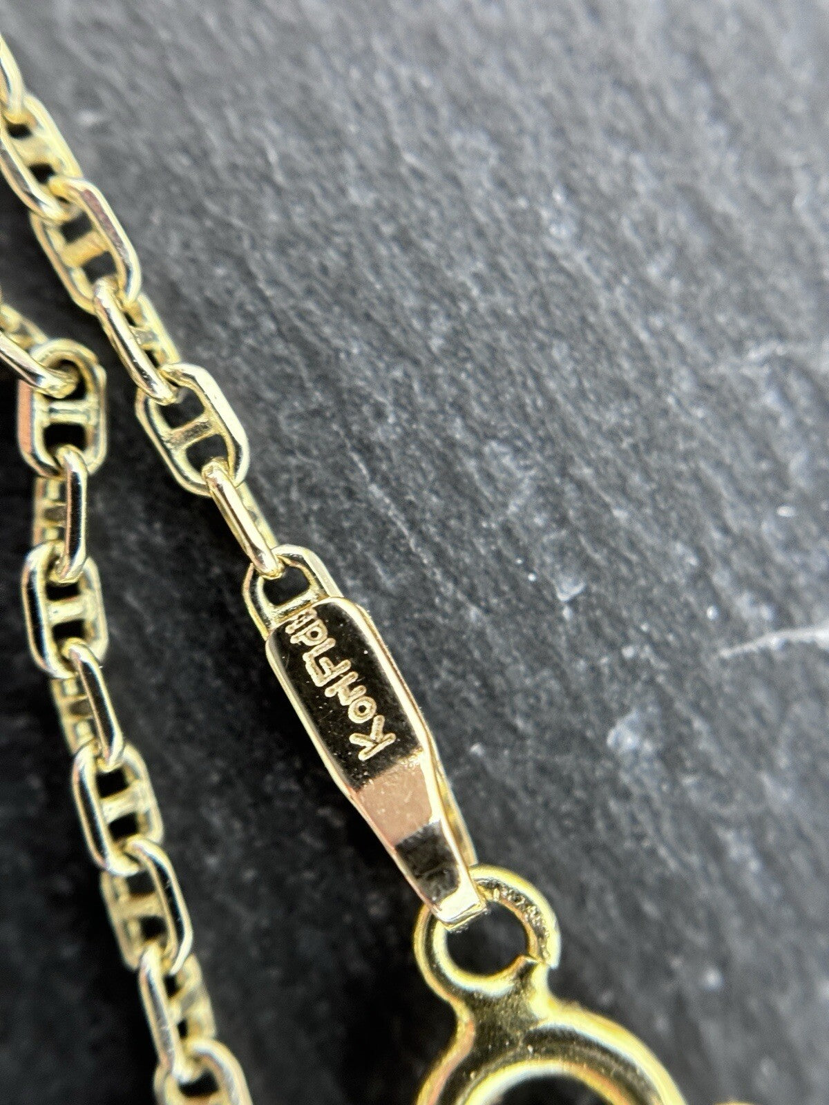 585 Gold Halskette Stegpanzerkette 40cm ca. 1,5mm glänzend 14K