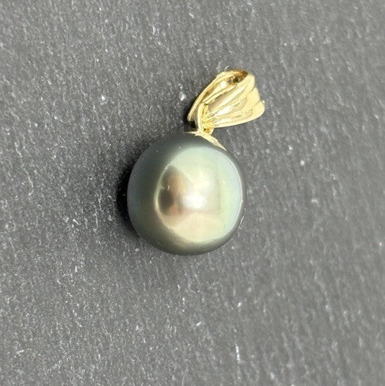 Gold Anhänger 14K/585 Tahitiperle ca.10mm Kugel 