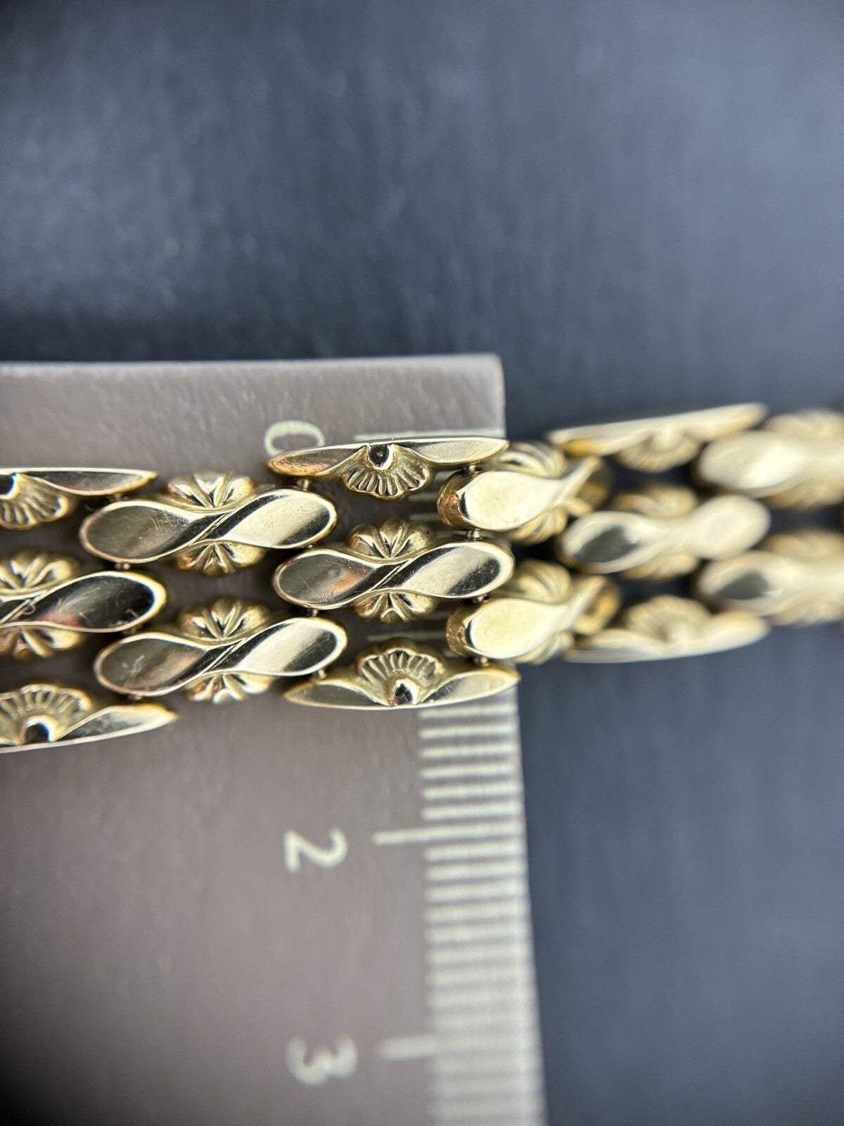 585 Gold Armband Vintage Damen 16cm 13mm 14K