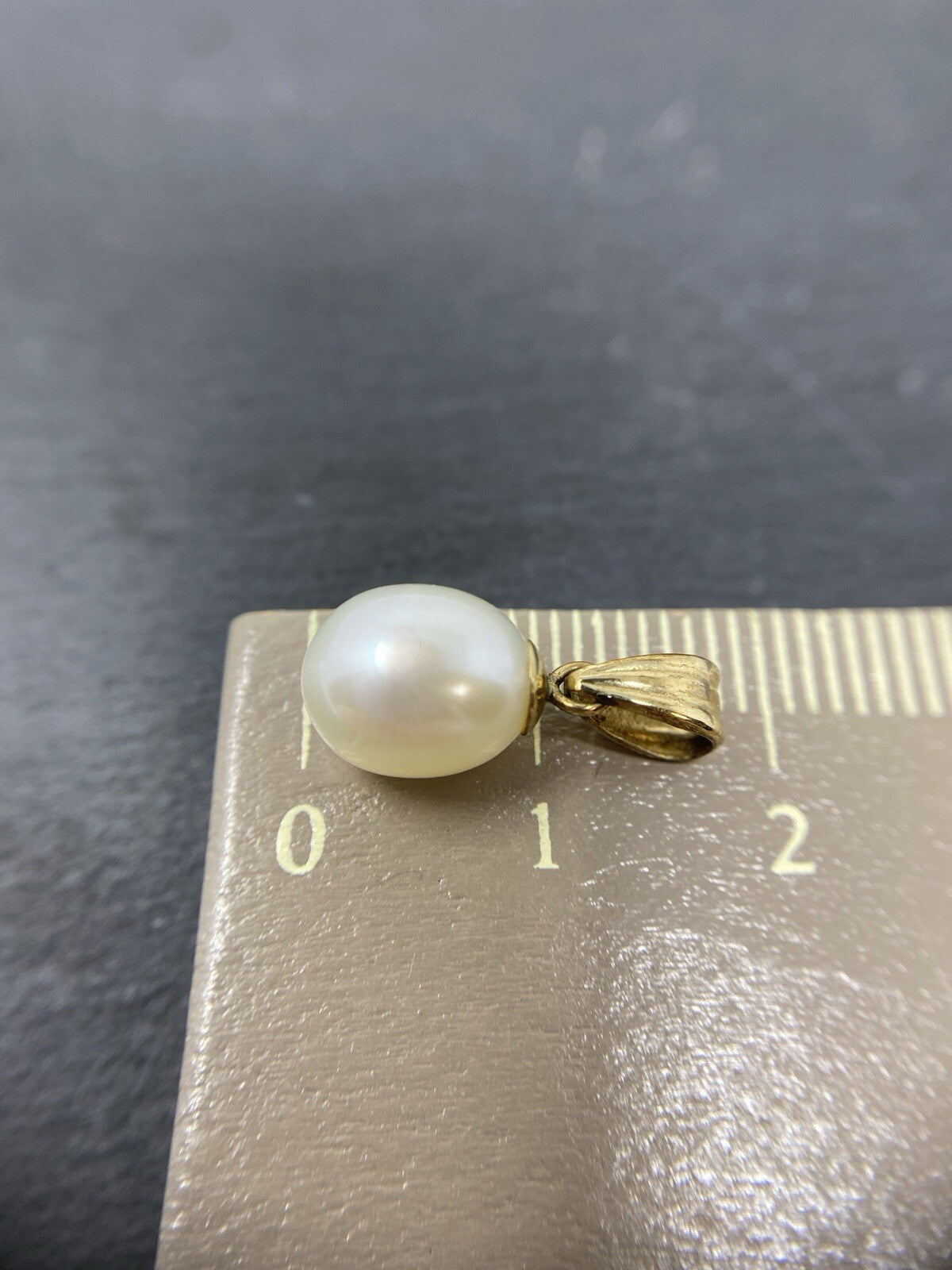 Gold Anhänger 8K Südseeperle ca.1cm Kugel 