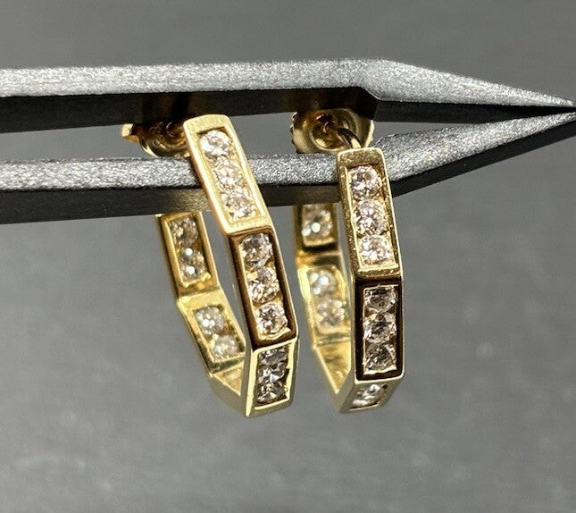 Ohrringe Gelbgold 1ct Brillanten Diamanten 14K/585 