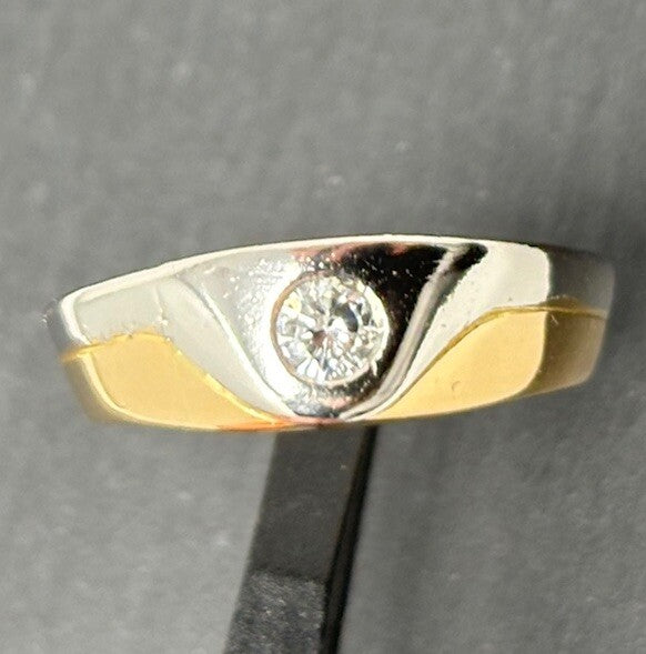 Ring Gelbgold 18K/750 Bicolour Platin Diamant Gr.54