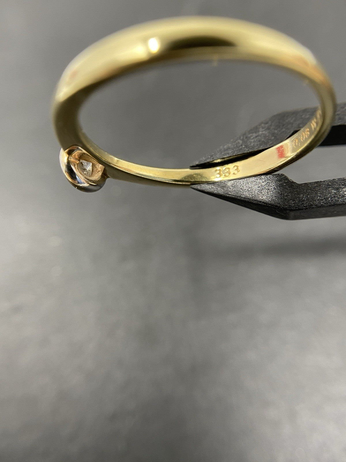 333 Gold Ring Solitärring Brillant Gr. 53 8K