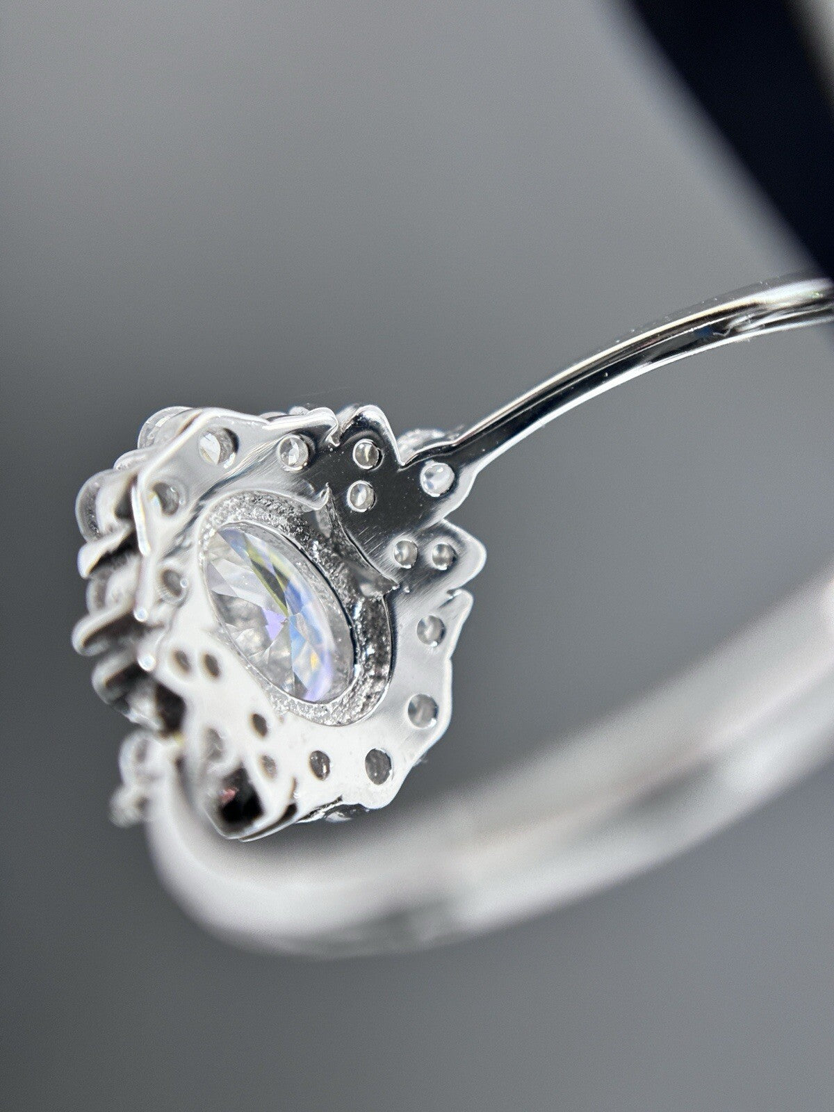 925 Sterlingsilber Entourage Ring Silber rhodiniert Damenring weiße Steine Gr.57