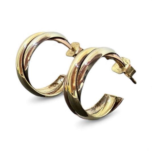 333 Gold Creolen Tricolor Weiß-, Rosé-, Gelbgold | 8K