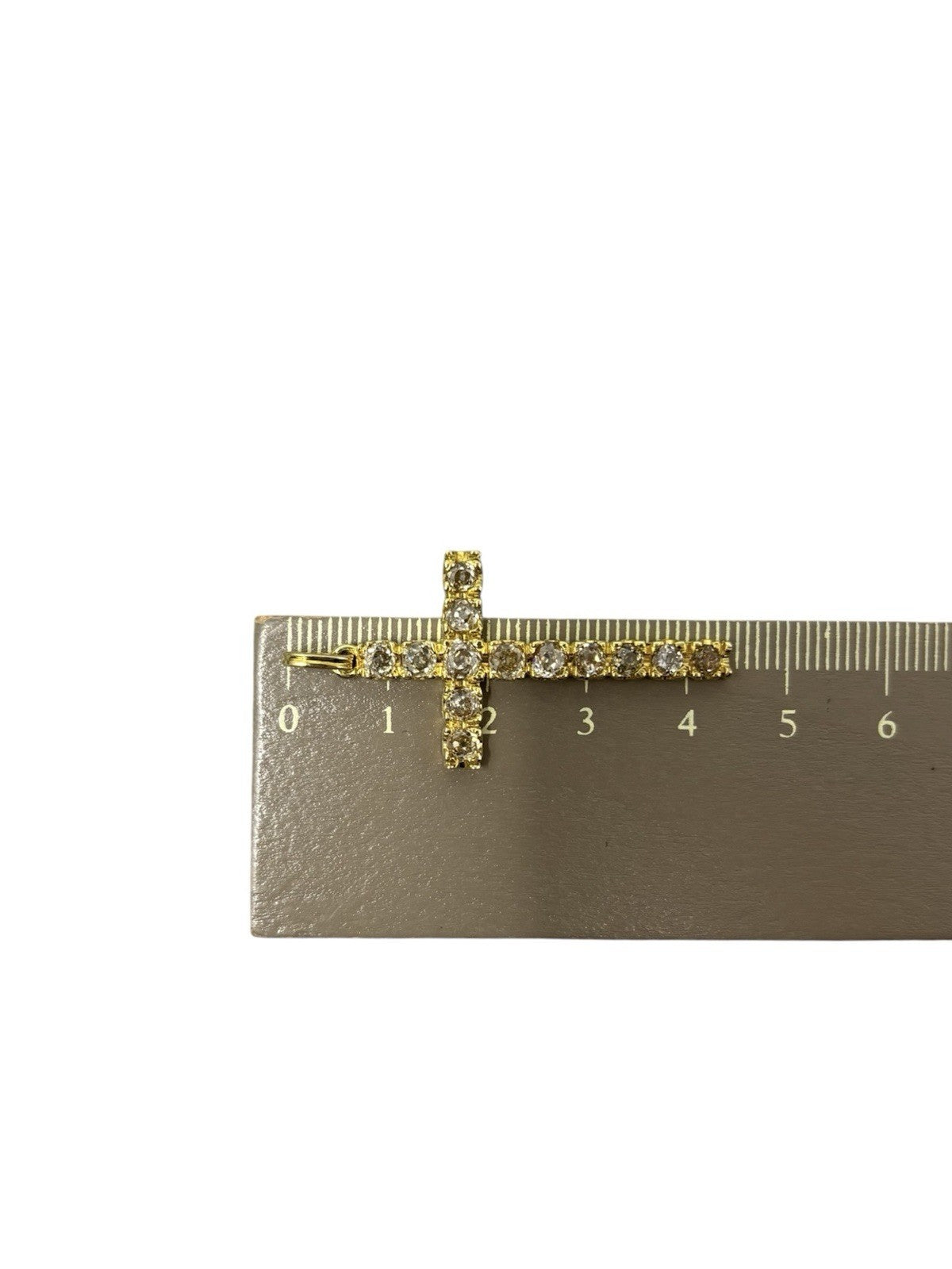 585 Gold Anhänger Kreuz mit Brillanten 8K