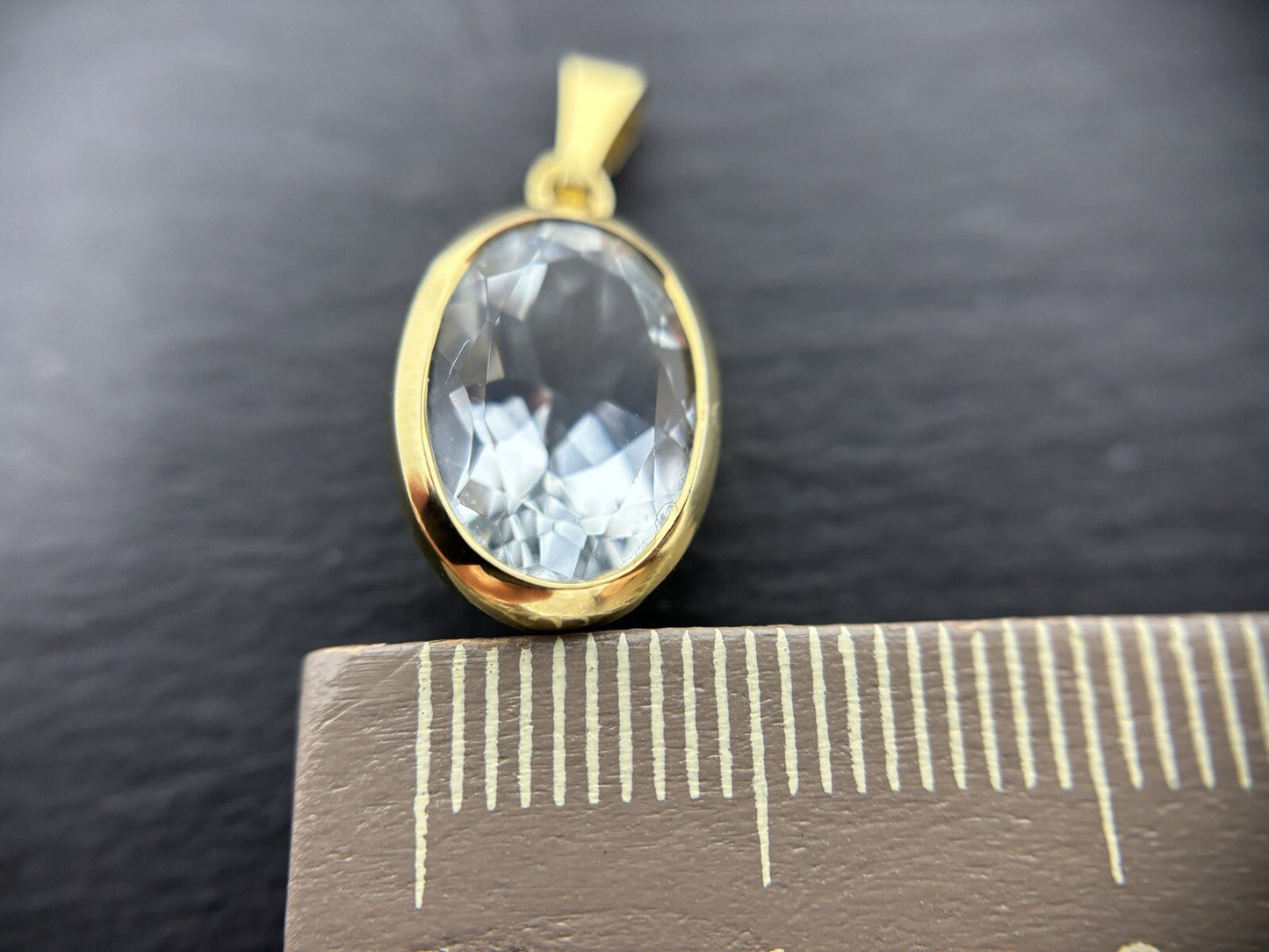 585 Gold Anhänger Aquamarin ca. 4,5ct mit 13x9,5mm Ovalschliff 14K