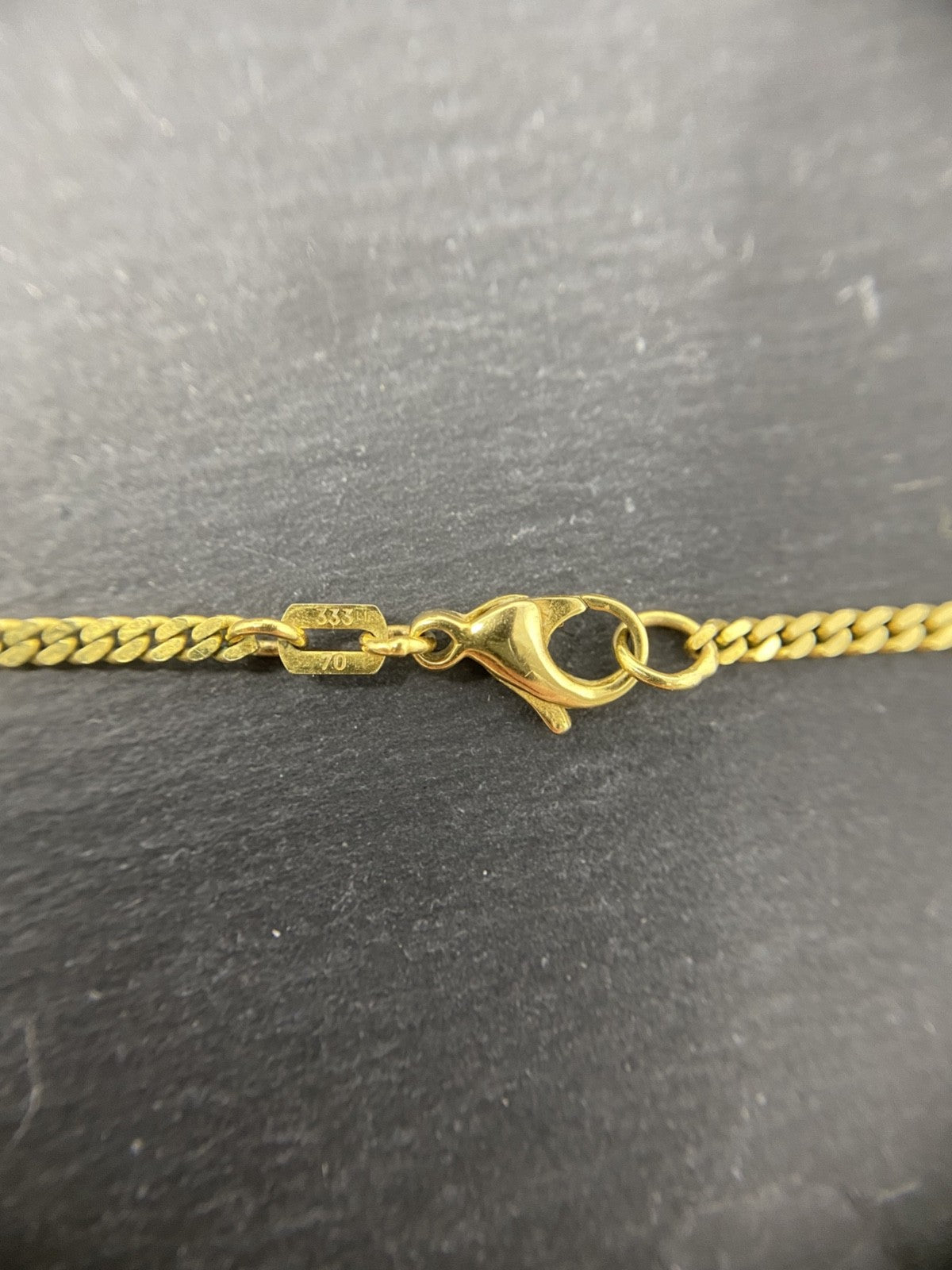 14K Gold Schmuckset Lapislazuli – Panzerkette & Ohrstecker – Echtgold – Vintage