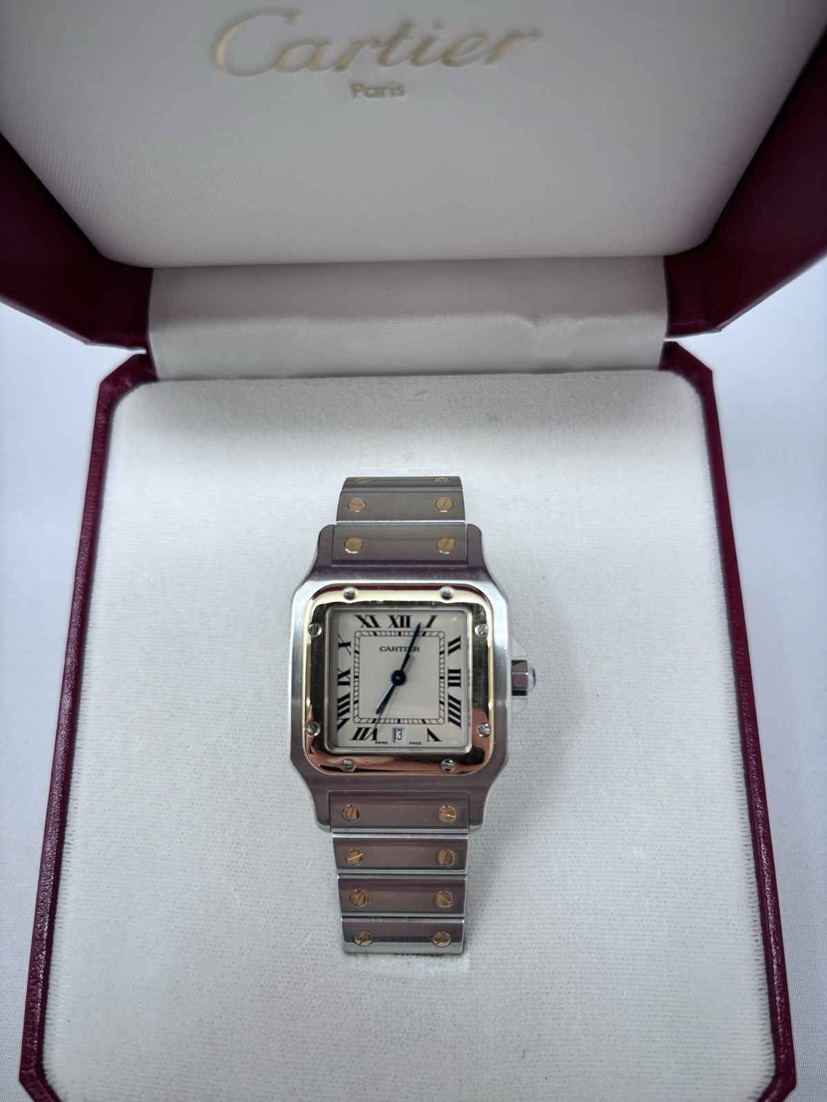 Cartier Santos Galbee Herren 29mm  Stahl/Gold Papiere Ref. 1566