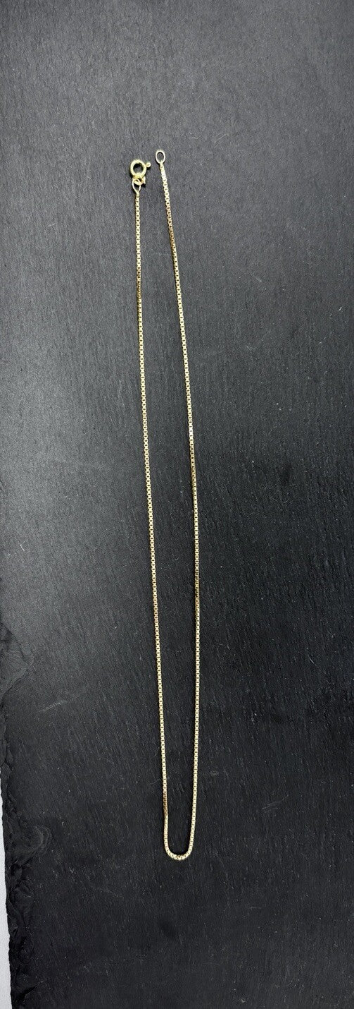 Gelbgold Kette Venezianerkette 45cm 1,2mm 8K/333 massiv glänzend