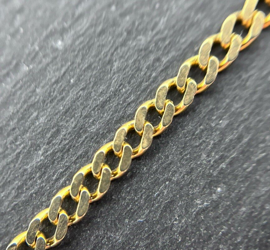 333 Gold Armband Panzerarmband Panzerkette 19,5cm 3mm Massiv 8K