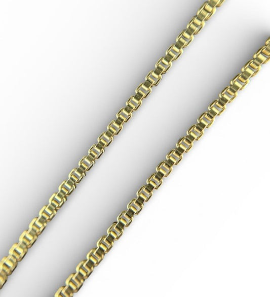 585 Gold Halskette Venezianerkette Stegpanzerkette 50cm 1,5mm 14K