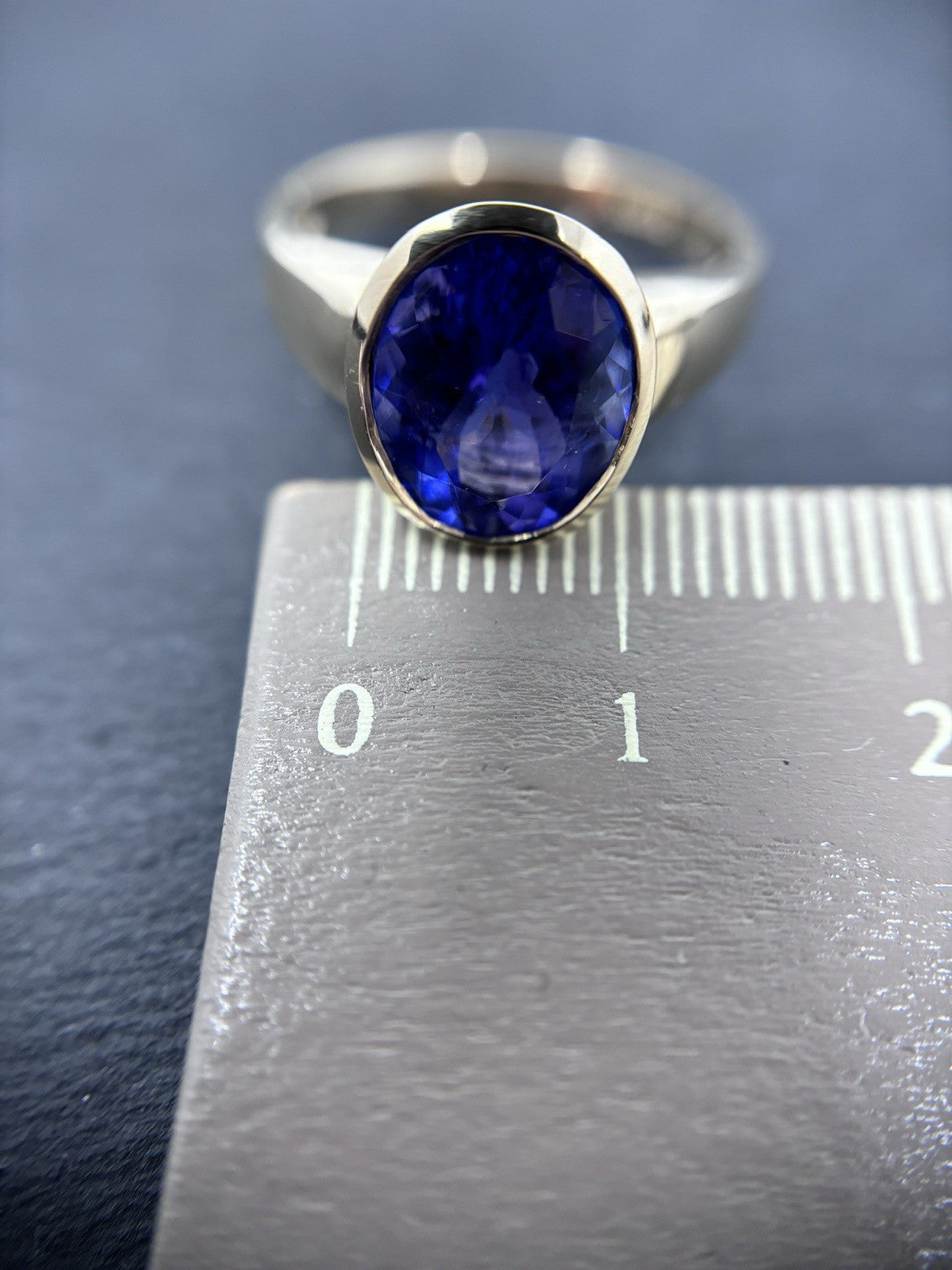 585 Gold Ring Tansanit 5ct Solitärring Harry Ivens 14K