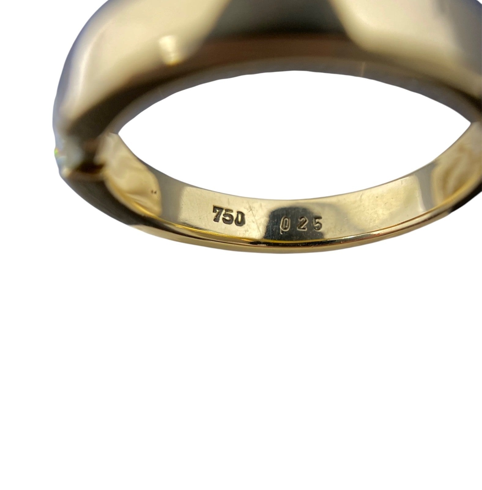 750 Gold Ring 0,25 ct Brillant Spannring Verlobungsring Gr. 54 18K 