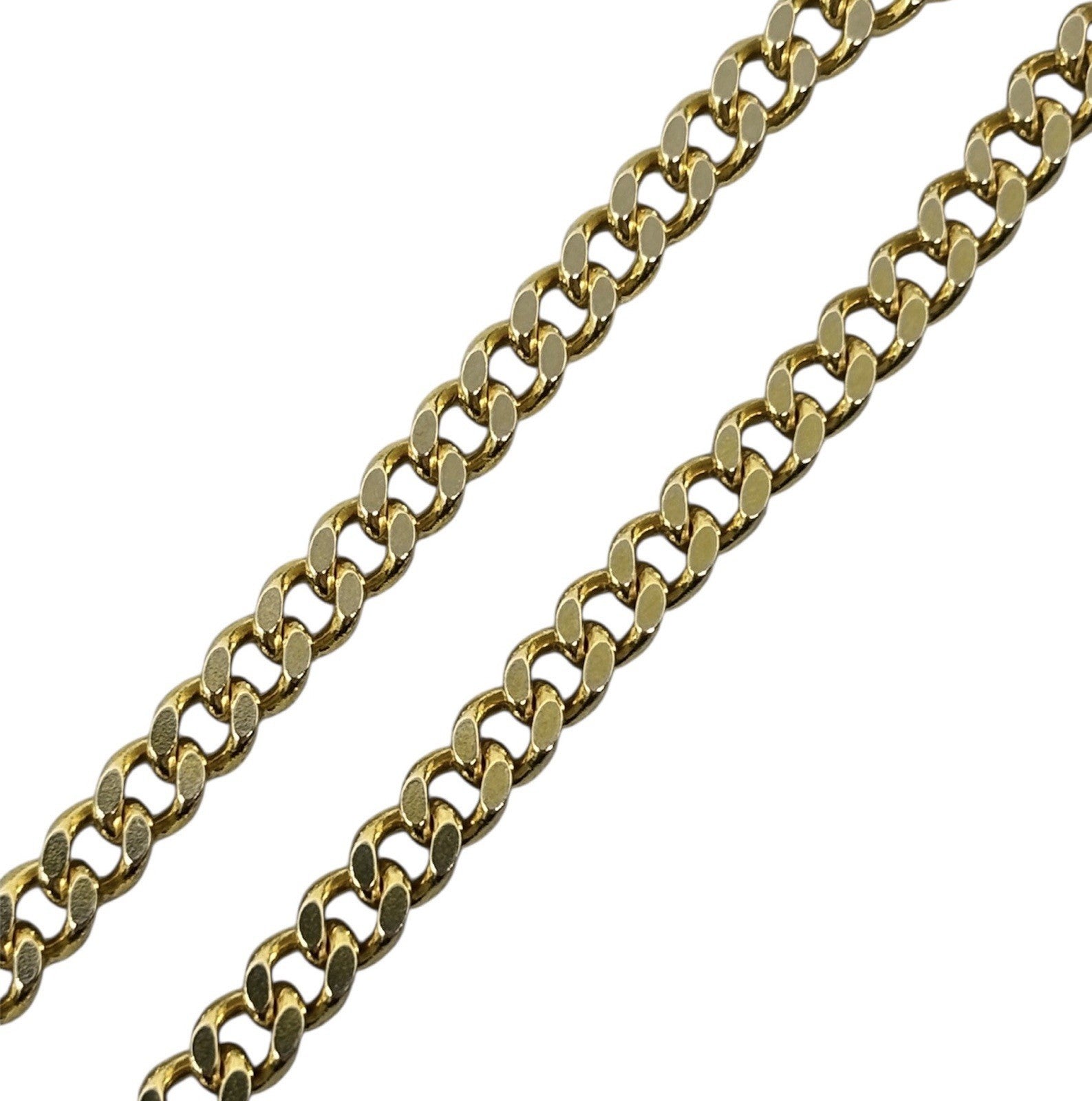 585 Gold Halskette Panzerkette 54cm 3,8mm glänzend Massiv 14K