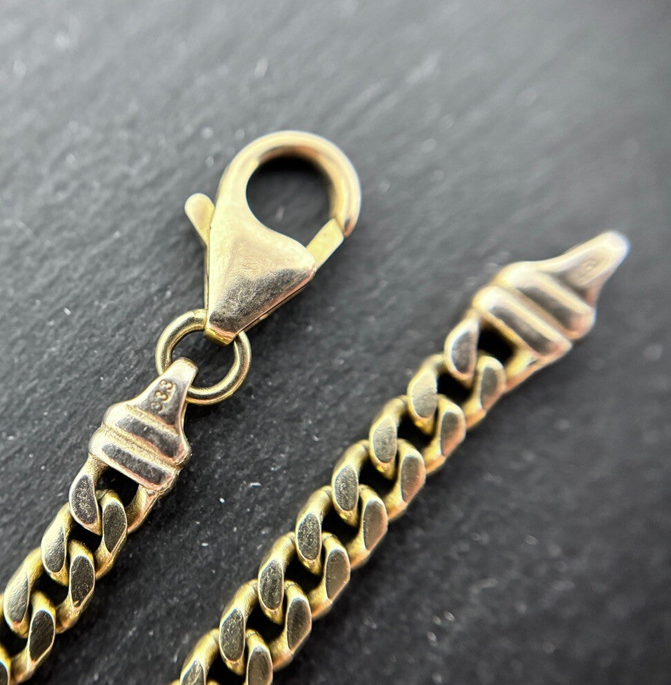 333 Gold Armband Panzerarmband Panzerkette 19cm 4mm glänzend 8K