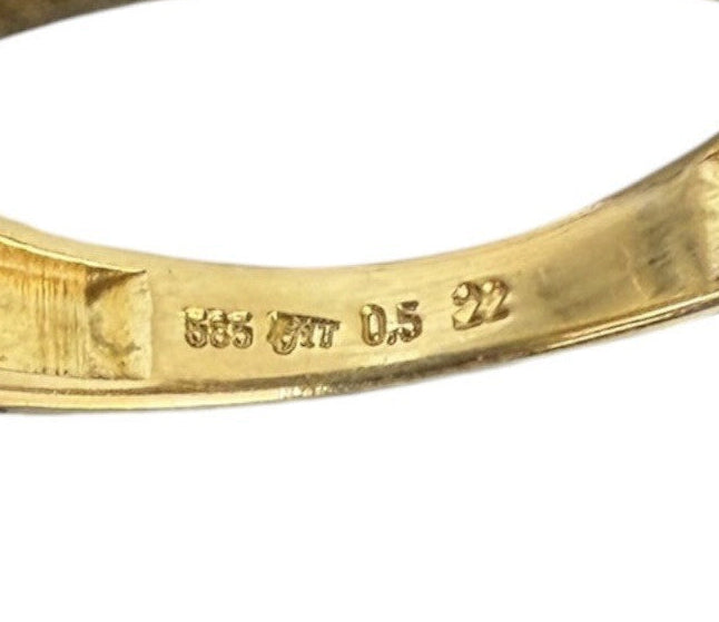 Diamantring 0,5 ct Brillant Pavé Goldring 14K/585 Gr. 58