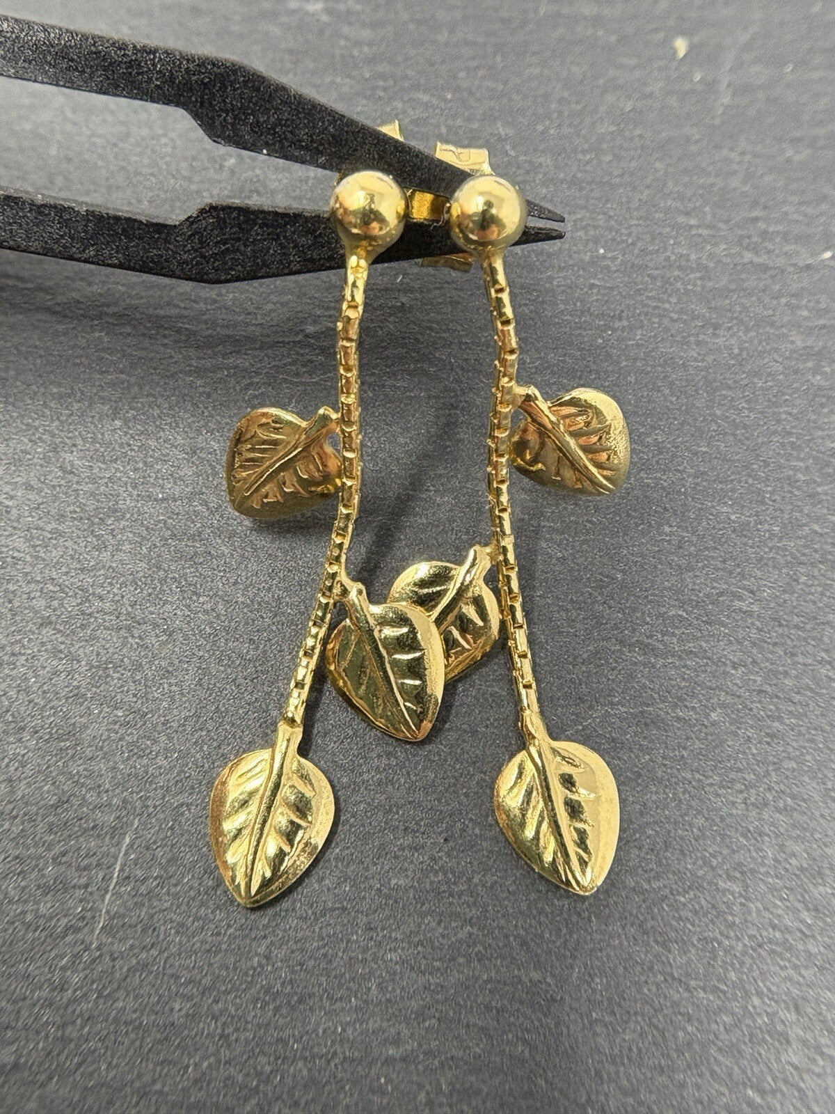 750 Gold Ohrringe Ohrstecker | Blätter - Naturinspiriertes Design 18K