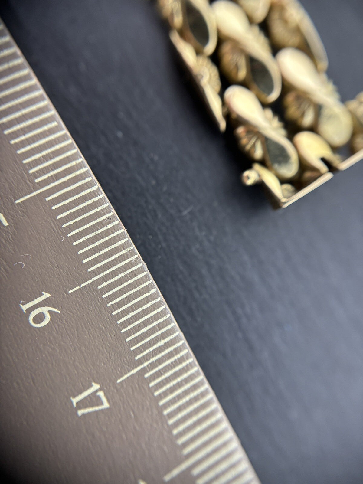 585 Gold Armband Vintage Damen 16cm 13mm 14K