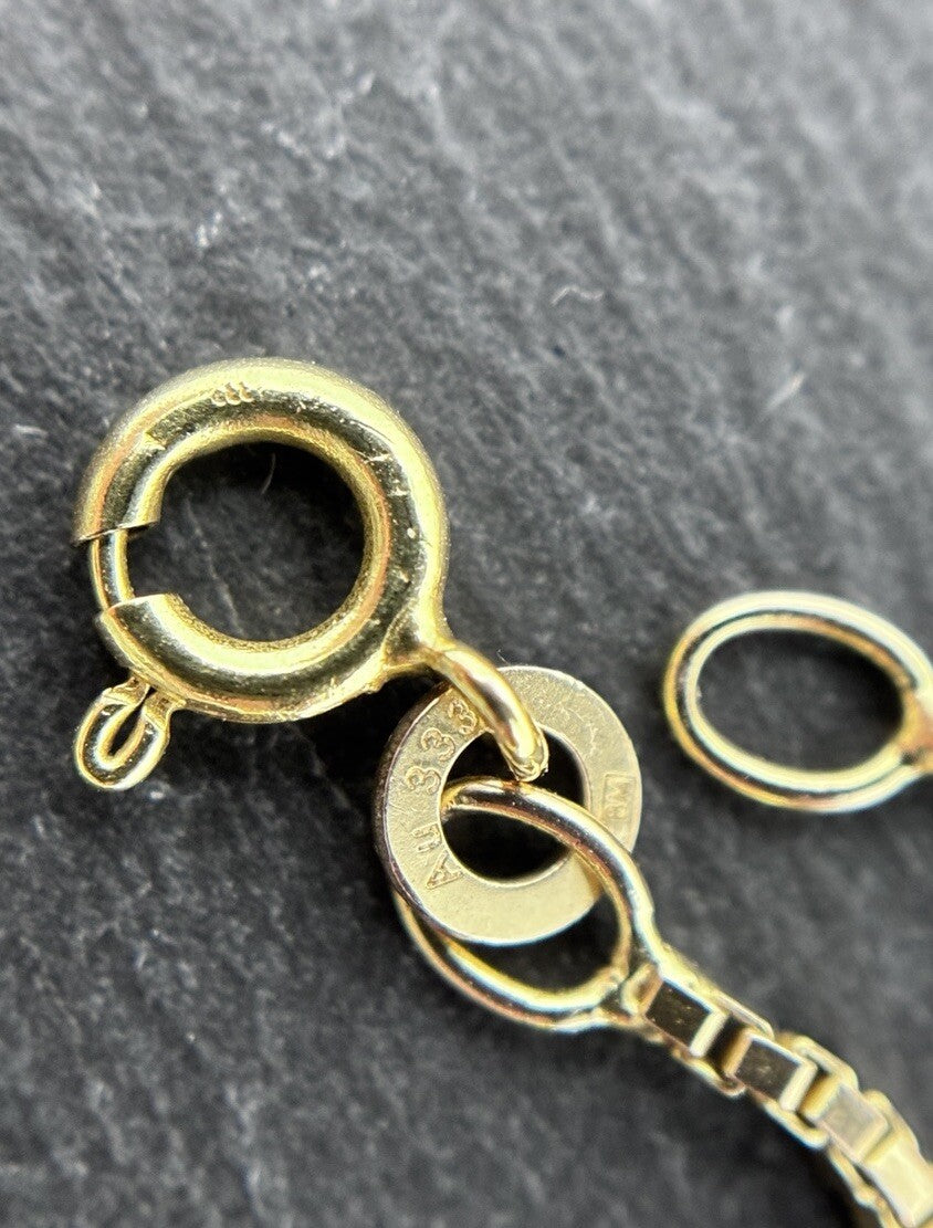 Gelbgold Kette Venezianerkette 45cm 1,2mm 8K/333 massiv glänzend