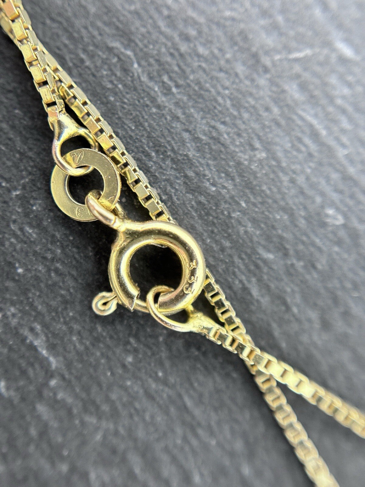 Gelbgold Kette Venezianerkette 42cm 1mm 8K/333 massiv glänzend