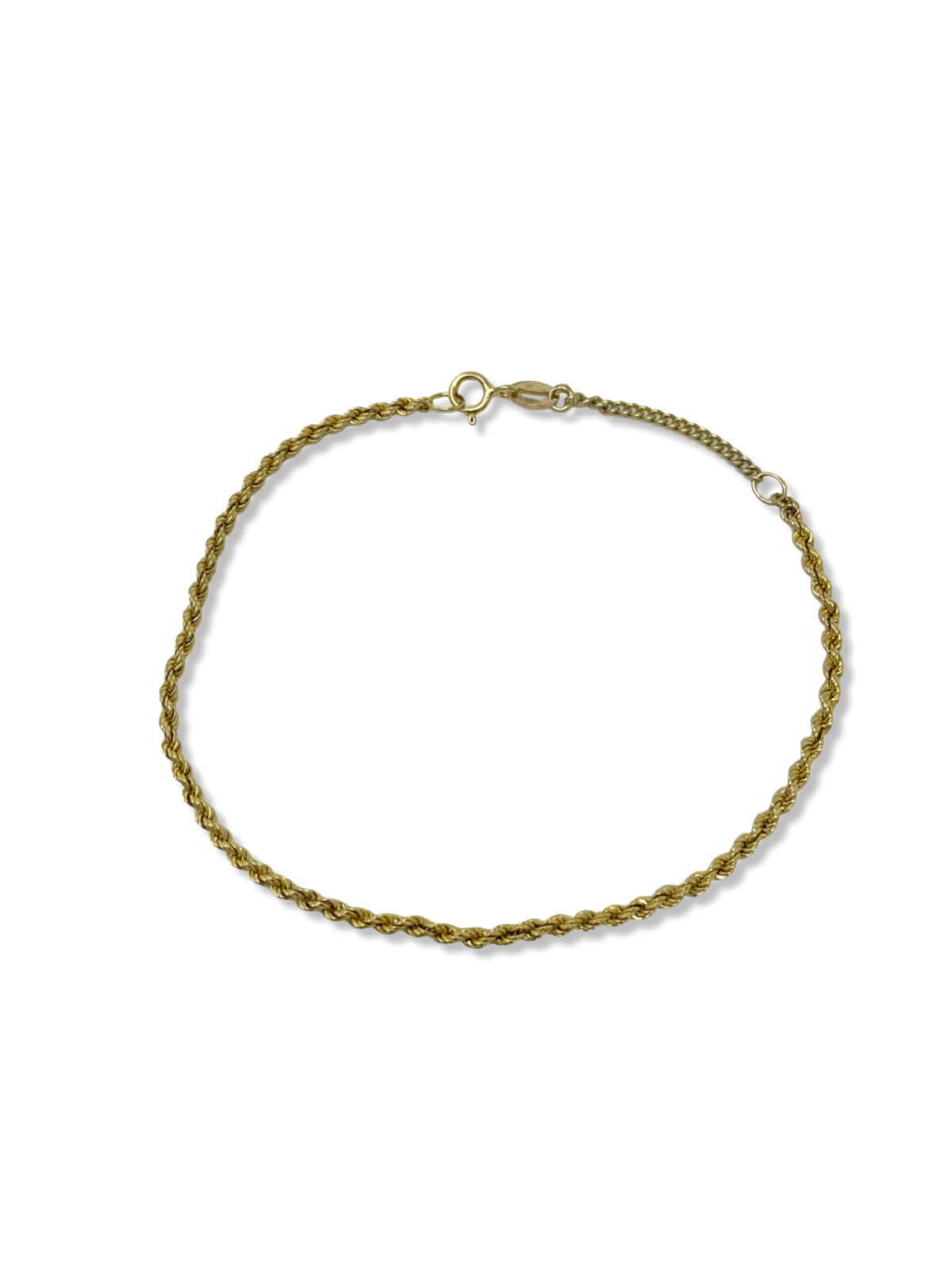 585 14 Karat Gelbgold Kordelarmband  21cm