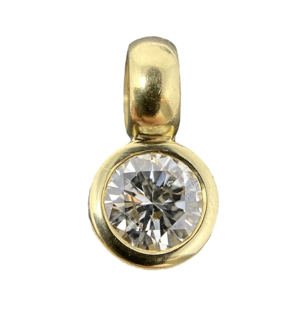 750 Gold Anhänger Brillanten 0,9ct 18K