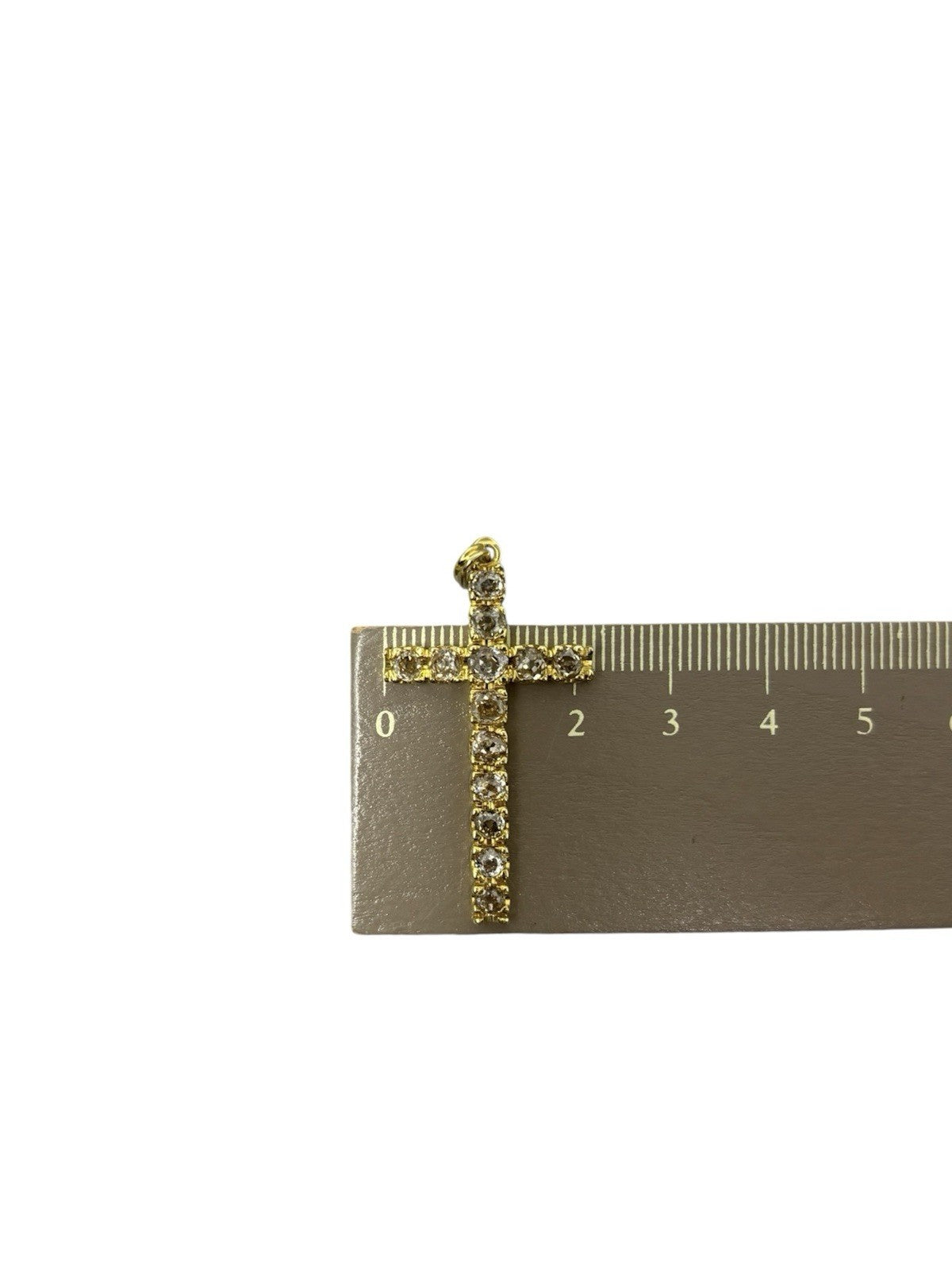 585 Gold Anhänger Kreuz mit Brillanten 8K