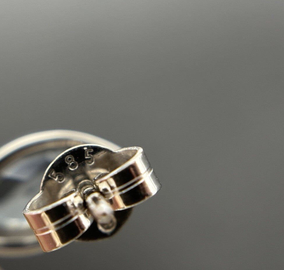 Ohrringe 14Karat Weißgold mit Blautopasen und Perlen 