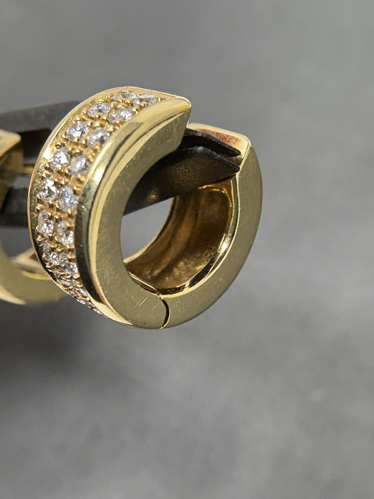 750 Gold Ohrringe Creolen 0,5ct Brillanten Diamanten 18K