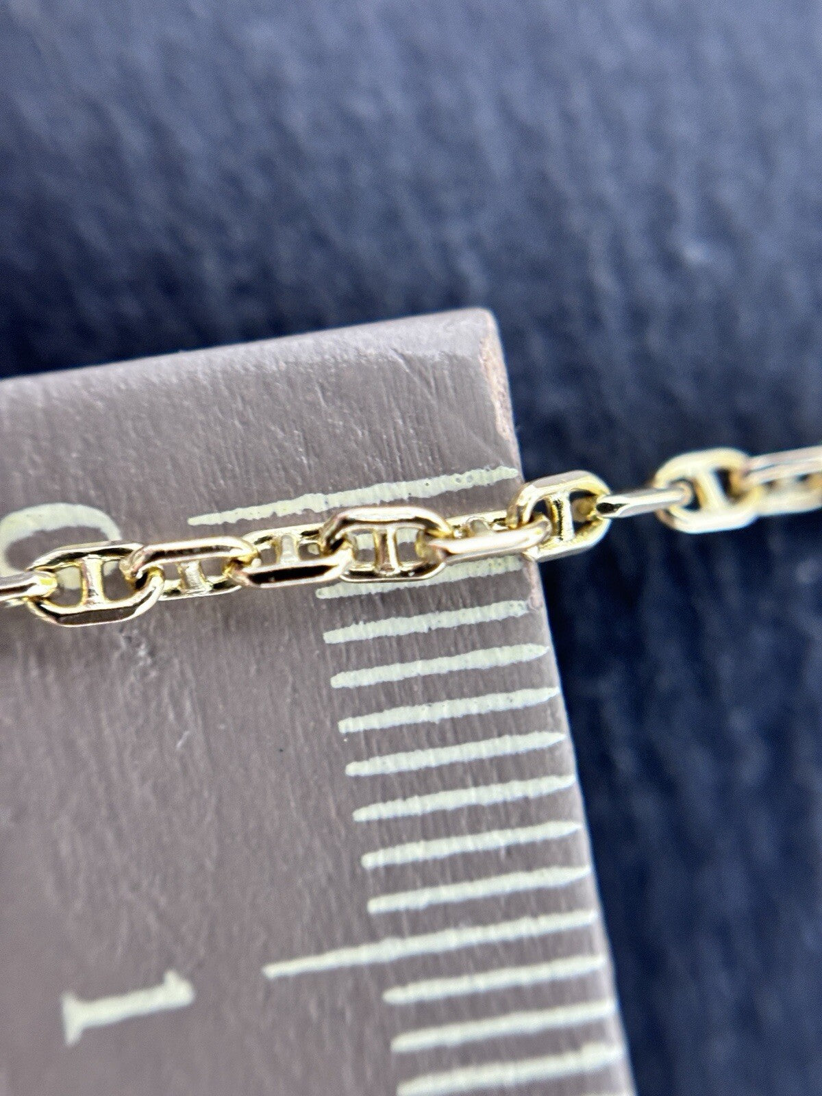 585 Gold Halskette Stegpanzerkette 40cm ca. 1,5mm glänzend 14K