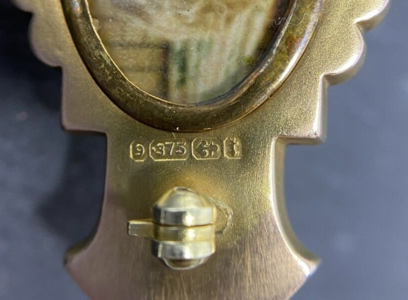 Antike Brosche Gelbgold 19/20 Jhd. viktorianisch 9K