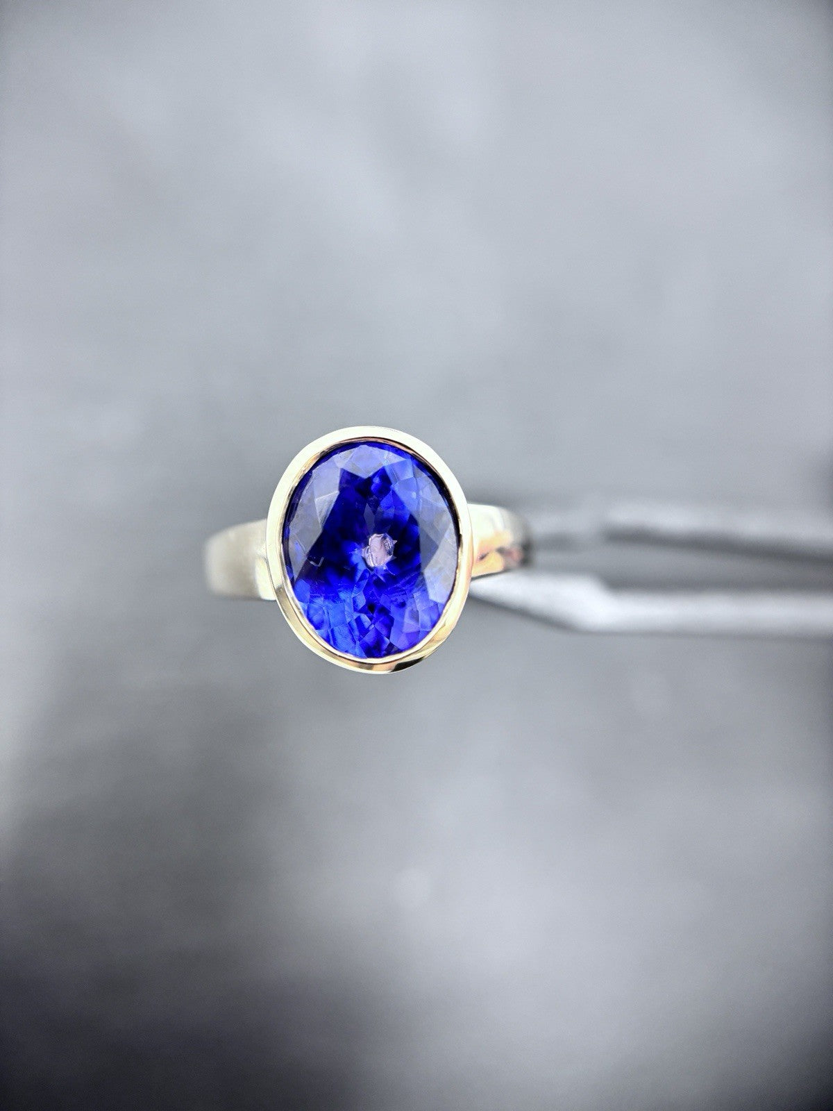 585 Gold Ring Tansanit 5ct Solitärring Harry Ivens 14K