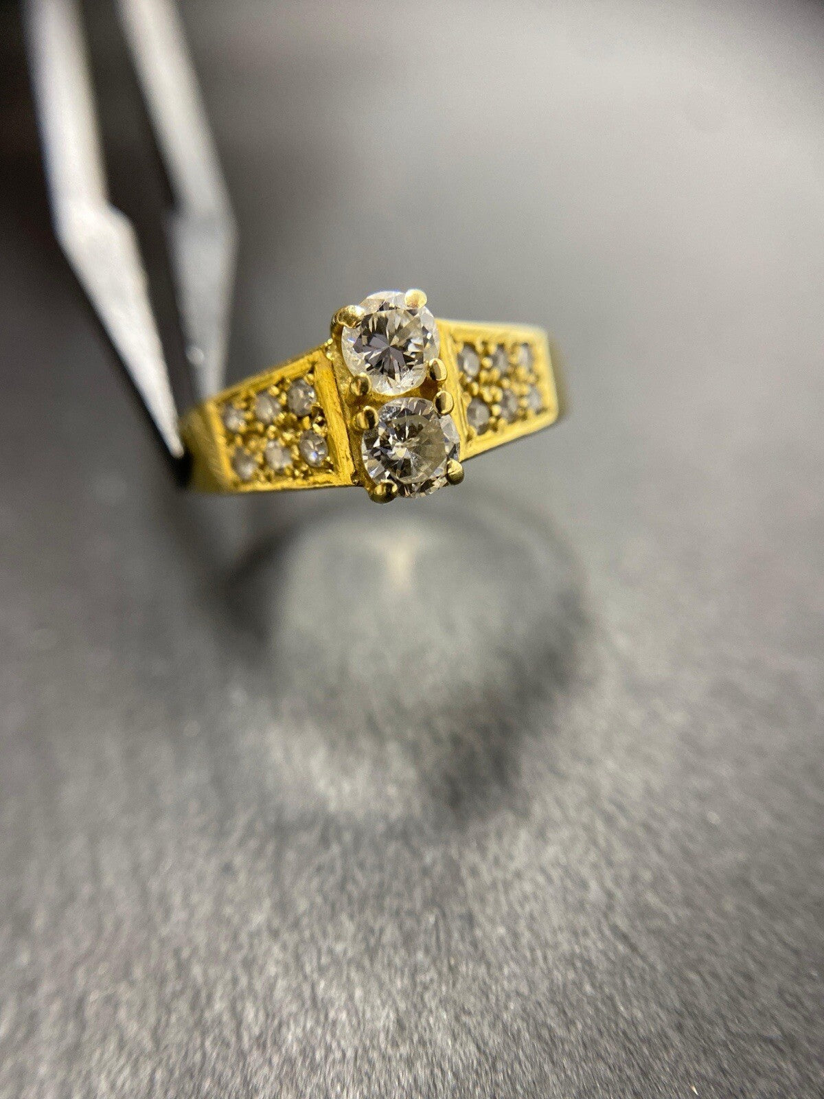 Goldring Vintage 14K/585 Brillanten ca. 0,25ct Gr.54 