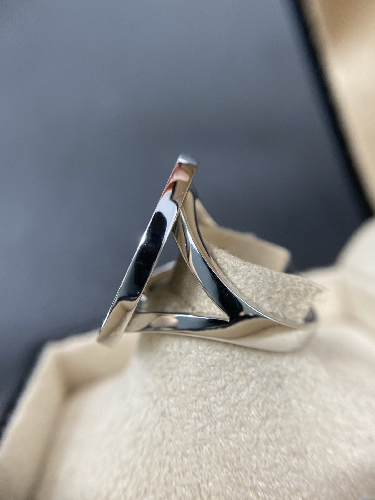 750 Bvlgari Ring Onyx 750 Weißgold | Gr. 60 18K