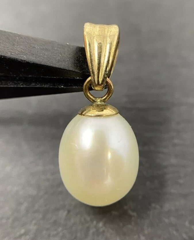 Gold Anhänger 8K/333 Südseeperle ca.1cm Kugel 