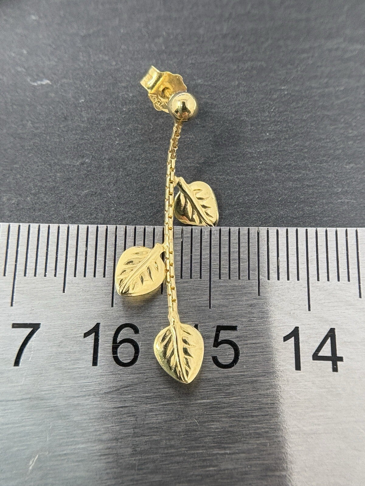 750 Gold Ohrringe Ohrstecker | Blätter - Naturinspiriertes Design 18K