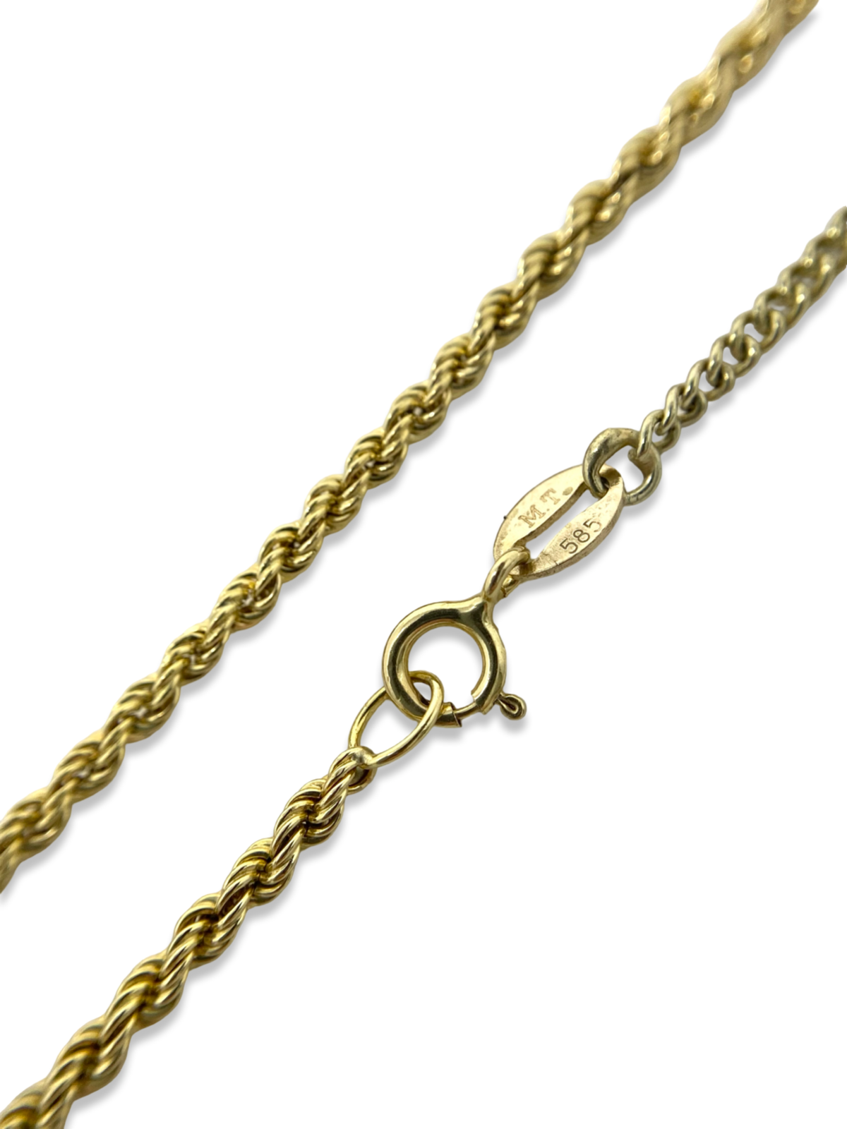 585 14 Karat Gelbgold Kordelarmband  21cm