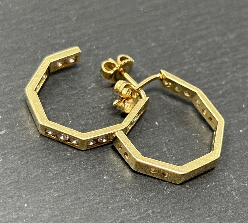 585 Gold Ohrringe 1,0 Karat Brillanten Diamanten 14K