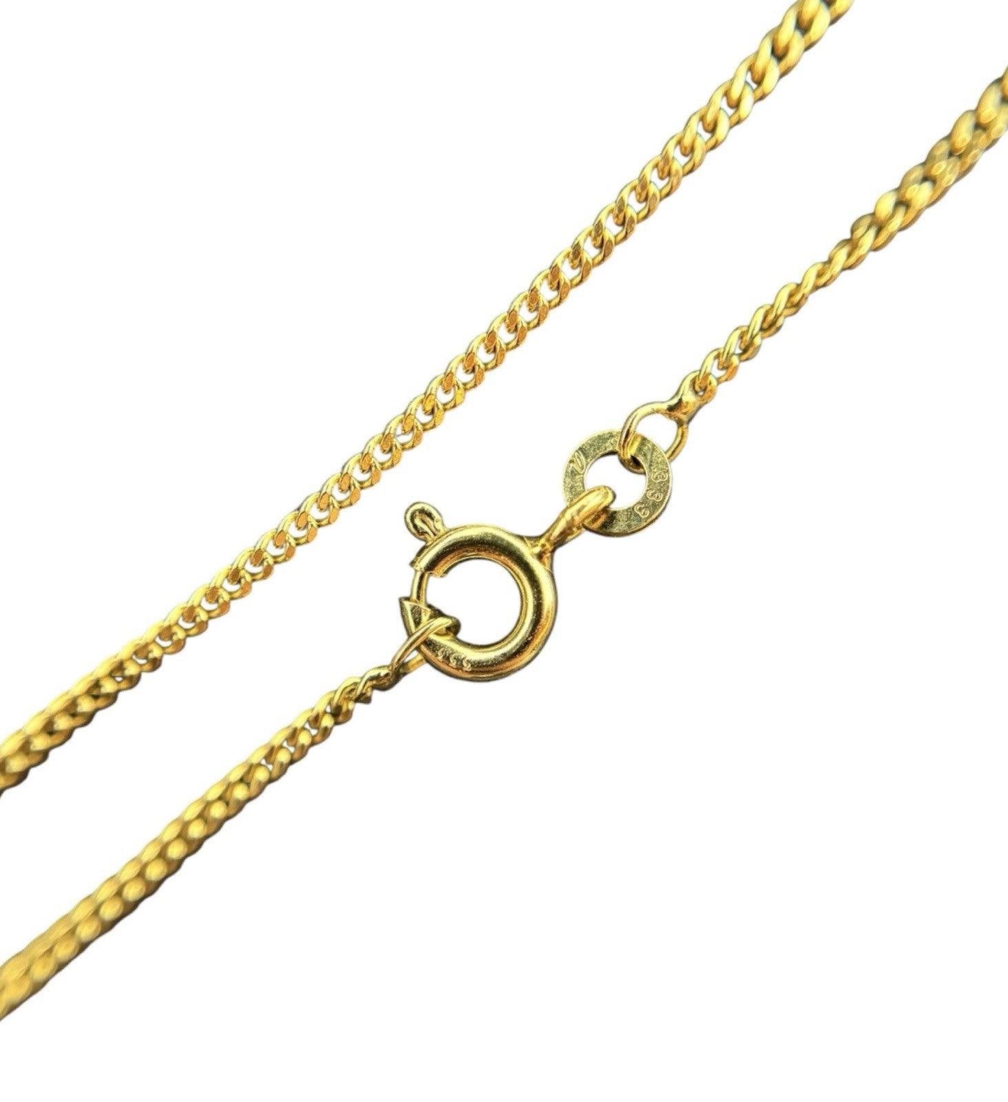 333 Gold Halskette Panzerkette 38cm 1,5mm glänzend 8K